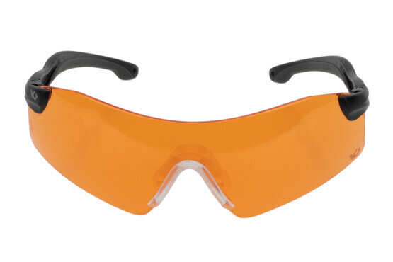 Pyramex Drop Zone Safety Glasses feature 4 interchangeable ballistically rated lenses. Shown with Orange.